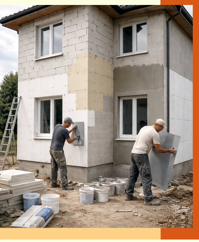 Утепление дома из газобетона в Печоре от 4276 руб./м² — заказать у ТепломастерПчр