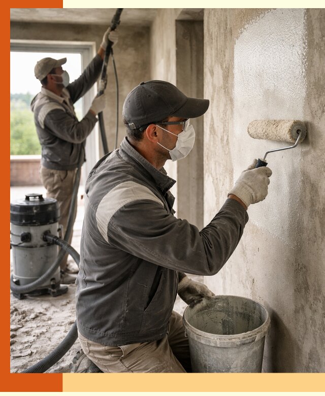 Подготовка поверхности под напыление утеплителя в Печоре
